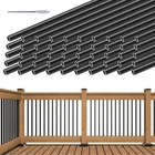 Muzata 32" Aluminum Deck Balusters Round 3/4" Diameter Black WT15 New. Price: $81.99.