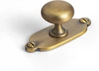 Brushed Brass Bronze Zinc Alloy Cabinet Large Knob With Backplate - Single Hole New. Price: $105.99.