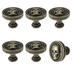 Vintage Skull Knob, 6 Pcs Single Hole Cabinets Pulls For Drawer, Wardrobes, B... New. Price: $24.76.