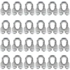 Heverp M4 5/32 Inches Stainless Steel Wire Rope CLIP-24PCS, Silver New. Price: $14.76.