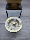 Signature Hardware SH171AGBR 3-1/2" Basket Strainer, Aged Brass, For 1" Sinks Open. Price: $26.99.