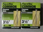 Packs, Lb Ea Hillman Fas-n-tite Common Nails Galvanized 16D 3.5-IN 461287 New. Price: $12.99.