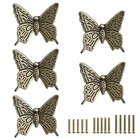 Juxyes Pack Of 5 Vintage Butterfly Cupboard Door Knobs, Antique Bronze New. Price: $12.50.