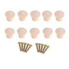 Dophee 10PCS Mini Wood Cabinet Knobs, 23X20MM/0.91"X0.79", Unpainted New. Price: $13.72.