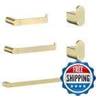 Random Brushed Gold Towel Bar Set 5 Piece Bathroom Hardware Include New. Price: $111.62.