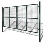 Double Door Fence Gate 118.1X59.1" Powder-coated Steel Vidaxl New. Price: $535.99.