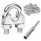 Lyrlidr 24 Pcs 3/16 Inch Stainless Steel Rope Cable Clamp Clips,wire... New. Price: $26.23.