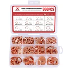 360 Pcs Copper Washers Assortment Kit 10 Sizes Metric Crush M5 New. Price: $18.26.
