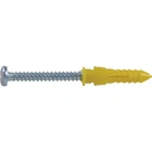 Hillman #4 #6 #8 Thread X 7/8 In. Yellow Ribbed Plastic Anchor (6-COUNT) New. Price: $9.77.