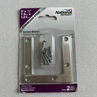 National Hardware N348-334 Flat Corner Brace, Stainless Steel, 3" X 1/2", V417 New. Price: $11.81.