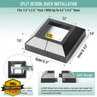 Ajovw 12PK Deck Post Base Cover Black 2.5"X2.5" Aluminum Railing Stairs Patio New. Price: $184.99.