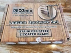 Decorex Louvers Hardware Set Stainless Steel Coated Black DHLH-02 For Blinds New. Price: $34.99.