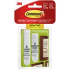 3M-COMMAND Picture Hanging Strips 24/PKG-8 Medium & 16 Large New. Price: $10.50.