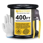Black 400FT 1/8" T316 Stainless Steel Cable With Cutter, 7X7 Feet, New. Price: $109.87.