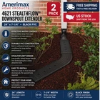 (2 Pack) Amerimax 4621 Downspout Extender 24" 7-1/4" Black Pvc Stealthflow New. Price: $22.11.