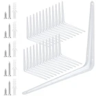 Soujap 24 Pack 10 X 12 Inch White Shelving Brackets, Metal New. Price: $44.29.