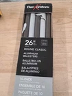 Deckorators 26 Inch Aluminum Powder Coated Balusters For 36" High Rail 10 Pack New. Price: $25.00.