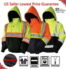 Hi Vis Class 3 Insulated Safety Jacket Bomber Coat Fleece Reflective New. Price: $45.88.