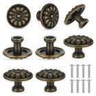 8 Pack Antique Brass Knobs, Vintage Dresser Drawers Solid Round... New. Price: $18.28.