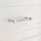 Signature Hardware 6" Strasbourg Solid Brass Cabinet Pull Polished/satin Nickel Open. Price: $9.00.