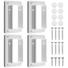 4 Pcs 2" X 3.5" White Vinyl Fence Brackets, Slotted Handrail Kit With... New. Price: $35.34.