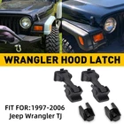Stainless Heavy Catch Steel Hood Kit Latch Black Fit 1997-2006 Wrangler Jeep Tj New. Price: $20.89.