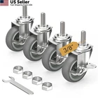 Holkie Wheels Inch Locking Casters Set Of 4, 3/8" -16 X 1-1/2", Gray New. Price: $23.16.