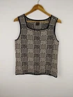 Grace Dane Elements Women's Large Shell/tank Black Cream Houndstooth Knit Pre-owned. Price: $21.99.