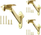 Stair Handrail Brackets Wooden Railing Support Champagne Brass, 3 Pack New. Price: $31.27.