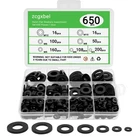 650-PIECES Nylon Flat For Screws Bolts, 7 Sizes Black Plastic Washers ... New. Price: $11.79.