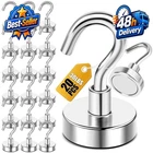 Diymag Magnetic Hooks 30LBS Heavy Duty 20 Pack For Kitchen & Classroom New. Price: $20.99.