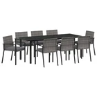 Garden Dining Set Powder-coated Steel Furniture Outdoor Modern Design Vidaxl New. Price: $463.99.