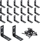 Home Master Hardware Bracket Corner Brace Sets, 1-1/2 " BLACK-20PACK, New. Price: $14.35.