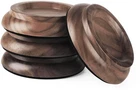 Upright Piano Caster Cups Black Walnut Wood - Floor Protector, Set Of 4 New. Price: $46.07.
