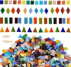 Lanyani 1050 Pieces Mixed Shapes Glass Mosaic Tiles New. Price: $32.04.