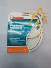 P-section Self-stick Rubber Weatherseal Tape, White, 3/8 In. X7/32 17 Ft. V28W Open. Price: $8.98.