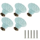 Light Blue Ceramic Knobs 10 Pack Flower Drawer Pulls Vintage Cabinet - .... Price: $17.30.