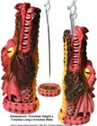 Smoking Red Dragon Tower Stick-n-cone Incense Burner Fantasy #3042R + New. Price: $49.99.