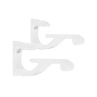 Brixwell Aluminum Shelf Bracket For 5/8" To 3/4" Glass - White, 80 Lbs, 2 Pack New. Price: $20.33.