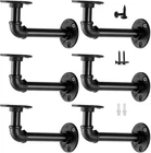 Janyang Industrial Pipe Shelf Brackets Heavy Duty 6 Pack Black New. Price: $47.99.
