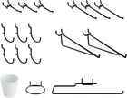N900-003 Pegboard Organizer Hardware Kit, 17 Pcs, Matte Black New. Price: $23.99.