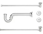 Signature Hardware Bathroom Trim Kit With P-trap 1/2" Threaded Pipe, Chrome Open. Price: $79.96.