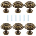 Uenhoy 6 Pcs Vintage Cabinet Knobs, Flower Pattern Bronze Drawer Pulls,.... Price: $17.75.