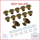 Cionyce 12 Pcs Brass Cabinet Knobs Metal Drawer Round Dresser Handle. Price: $12.95.
