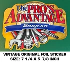 Snap-on The Pro's Advantage Vintage Original Foil Decal Sticker Tools Used. Price: $10.58.