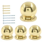 Jiozermi 4 Packs Mini Round Solid Brass Knobs, 1/2 INCH(12MM), Polished Gold New. Price: $13.20.