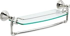 Cassidy 18" Polished Nickel Glass Shelf With Towel Bar For Bathroom Decor New. Price: $158.64.