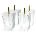 Jerever Acrylic Furniture Legs Pack 4 Clear For Sofa Desk Coffee Table New. Price: $59.49.