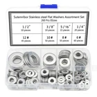 260 Pieces Sizes Stainless Steel Flat Washers, 1/2 3/8 5/16 1/4 12# 10# 8# ... New. Price: $30.92.
