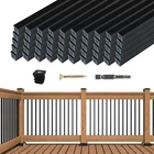 Muzata 50P 26"X3/4" Aluminum Deck Balusters Square Black Porch Staircase WT12 New. Price: $99.99.